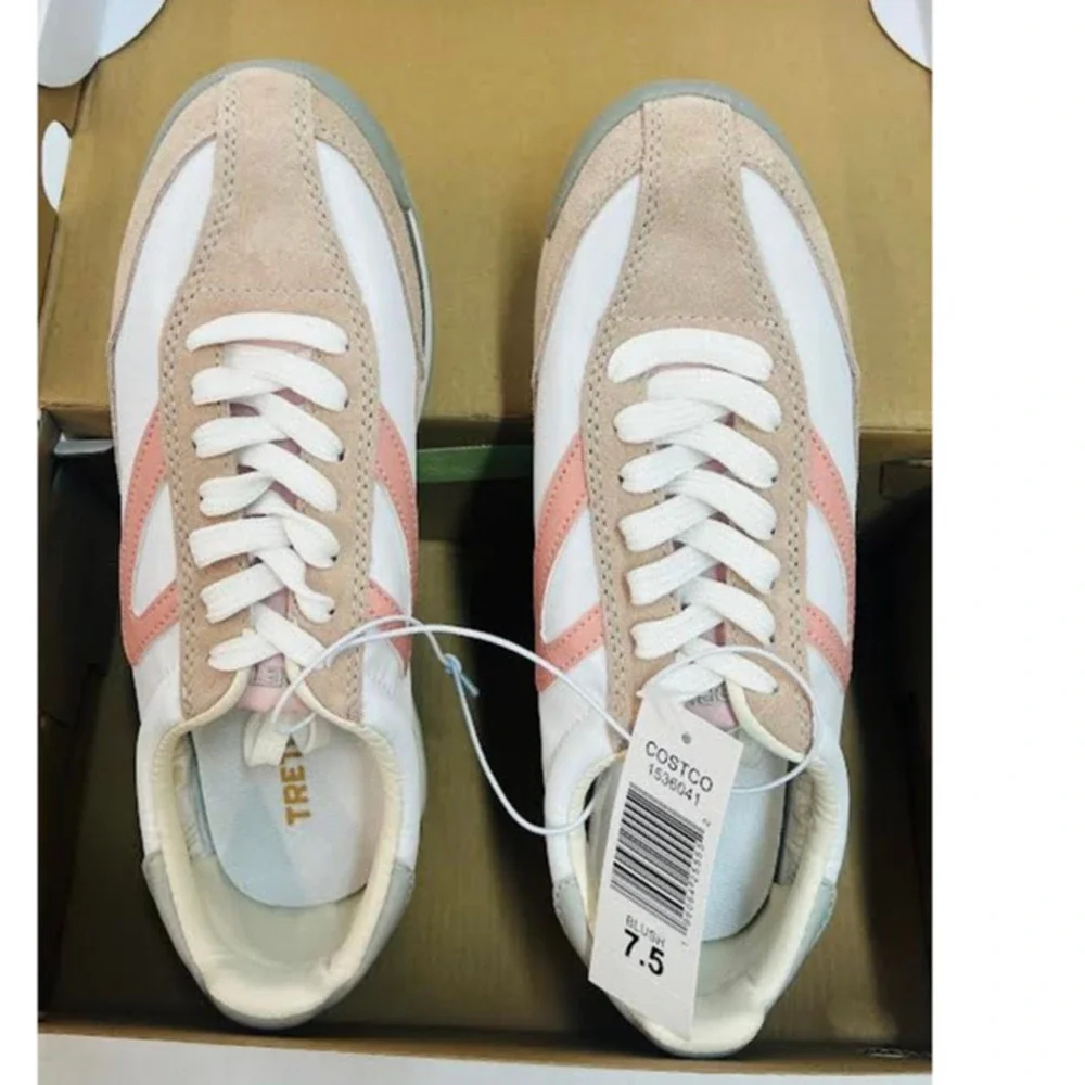 Tretorn Women's Rawlins‎ Retro Lace-up Sneaker Blush 6 NEW